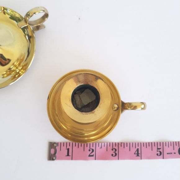 Vintage Brass Candlesticks Pair Set of 2 - Picture 4 of 7